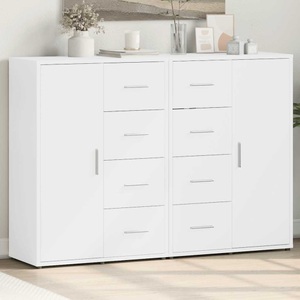 vidaXL, vidaXL Sideboards 2 Stk. Weiß 60x31x84 cm Holzwerkstoff