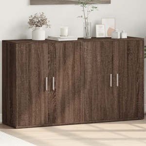 vidaXL, vidaXL Sideboards 2 Stk. Braun Eichen-Optik 60x31x70 cm Holzwerkstoff