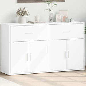 vidaXL, vidaXL Sideboards 2 Stk. Weiß 60x31x70 cm Holzwerkstoff