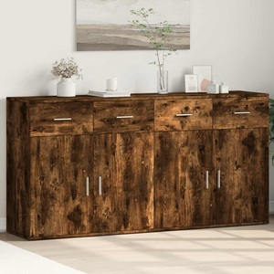 vidaXL, vidaXL Sideboards 2 Stk. Räuchereiche 79x38x80 cm Holzwerkstoff
