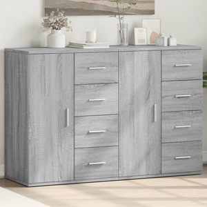 vidaXL, vidaXL Sideboards 2 Stk. Grau Sonoma 59x39x80 cm Holzwerkstoff