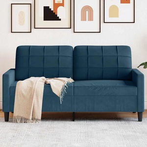 vidaXL, vidaXL 2-Sitzer-Sofa Blau 140 cm Samt