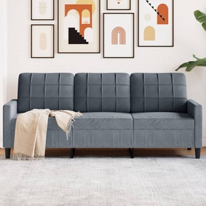 vidaXL, vidaXL 3-Sitzer-Sofa Dunkelgrau 180 cm Samt
