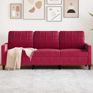 vidaXL, vidaXL 3-Sitzer-Sofa Weinrot 180 cm Samt