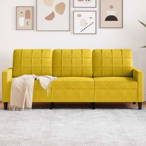 vidaXL, vidaXL 3-Sitzer-Sofa Gelb 180 cm Samt