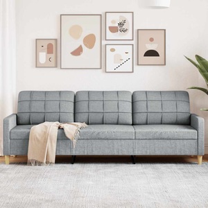 vidaXL, vidaXL 3-Sitzer-Sofa Hellgrau 210 cm Stoff