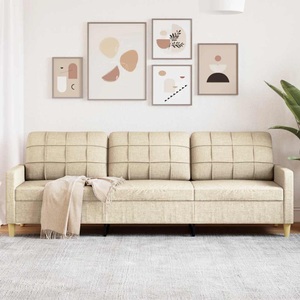 vidaXL, vidaXL 3-Sitzer-Sofa Creme 210 cm Stoff