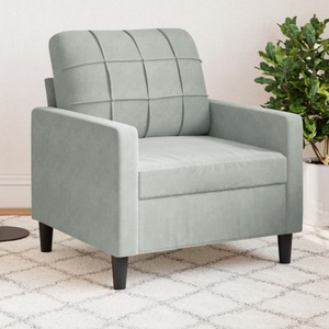 vidaXL, vidaXL Sessel Hellgrau 60 cm Samt