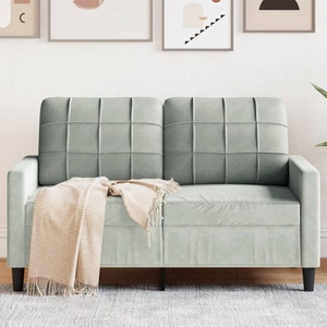 vidaXL, vidaXL 2-Sitzer-Sofa Hellgrau 120 cm Samt