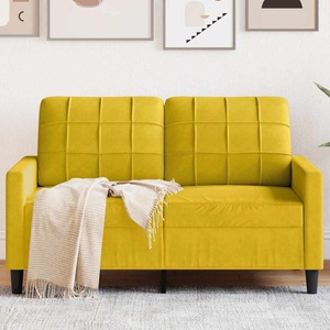 vidaXL, vidaXL 2-Sitzer-Sofa Gelb 120 cm Samt