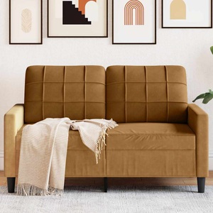 vidaXL, vidaXL 2-Sitzer-Sofa Braun 120 cm Samt, vidaXL 2-Sitzer-Sofa Braun 120 cm Samt