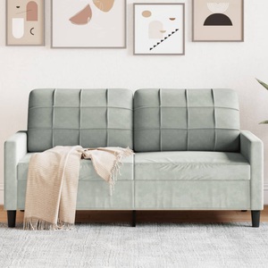 vidaXL, vidaXL 2-Sitzer-Sofa Hellgrau 140 cm Samt