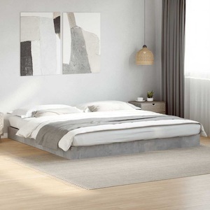 vidaXL, vidaXL Bettgestell Betongrau 180x200 cm Holzwerkstoff