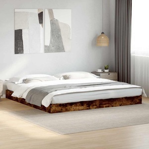 vidaXL, vidaXL Bettgestell Räuchereiche 180x200 cm Holzwerkstoff