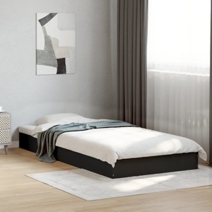 vidaXL, vidaXL Bettgestell Schwarz 90x200 cm Holzwerkstoff