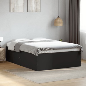 vidaXL, vidaXL Bettgestell Schwarz 140x200 cm Holzwerkstoff