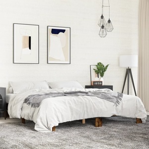 vidaXL, vidaXL Bettgestell Räuchereiche 180x200 cm Holzwerkstoff und Metall