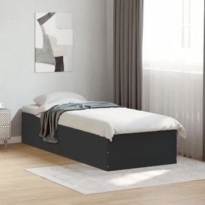 vidaXL, vidaXL Bettgestell Schwarz 90x200 cm Holzwerkstoff, vidaXL Bettgestell Schwarz 90x200 cm Holzwerkstoff