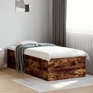 vidaXL, vidaXL Bettgestell Räuchereiche 90x200 cm Holzwerkstoff, vidaXL Bettgestell Räuchereiche 90x200 cm Holzwerkstoff