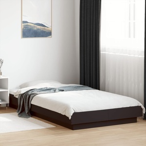 vidaXL, vidaXL Bettgestell Schwarz 90x200 cm Holzwerkstoff, vidaXL Bettgestell Schwarz 90x200 cm Holzwerkstoff
