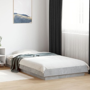 vidaXL, vidaXL Bettgestell Betongrau 90x200 cm Holzwerkstoff