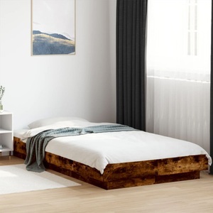 vidaXL, vidaXL Bettgestell Räuchereiche 90x200 cm Holzwerkstoff, vidaXL Bettgestell Räuchereiche 90x200 cm Holzwerkstoff