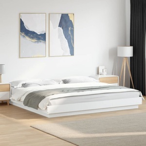 vidaXL, vidaXL Bettgestell Weiß 180x200 cm Holzwerkstoff