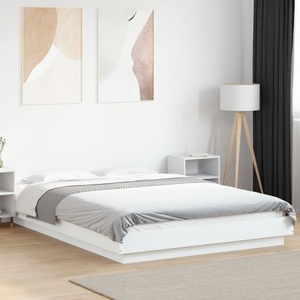 vidaXL, vidaXL Bettgestell Weiß 140x200 cm Holzwerkstoff