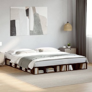 vidaXL, vidaXL Bettgestell Räuchereiche 180x200 cm Holzwerkstoff