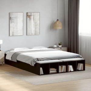 vidaXL, vidaXL Bettgestell Schwarz 140x200 cm Holzwerkstoff