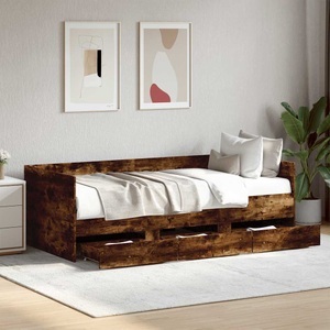 vidaXL, vidaXL Tagesbett mit Schubladen Räuchereiche 100x200 cm Holzwerkstoff