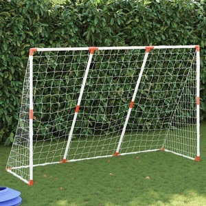 vidaXL, vidaXL Fußballtor für Kinder mit Bällen 2-in-1 Weiß 184x64x124 cm, vidaXL Fußballtor für Kinder mit Bällen 2-in-1 Weiß 184x64x124 cm
