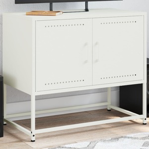 vidaXL, vidaXL TV-Schrank Weiß 68,5x39x60,5 cm Stahl, vidaXL TV-Schrank Weiß 68,5x39x60,5 cm Stahl
