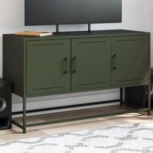 vidaXL, vidaXL TV-Schrank Olivgrün 100,5x39x60,5 cm Stahl