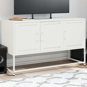 vidaXL, vidaXL TV-Schrank Weiß 100,5x39x60,5 cm Stahl