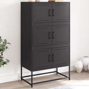 vidaXL, vidaXL Sideboard Schwarz 68,5x38,5x123,5 cm Stahl