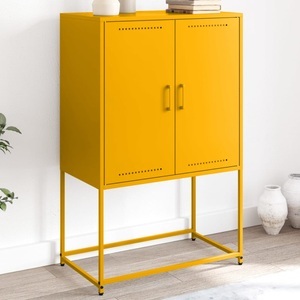 vidaXL, vidaXL Highboard Senfgelb 68,5x38,5x107 cm Stahl, vidaXL Highboard Senfgelb 68,5x38,5x107 cm Stahl
