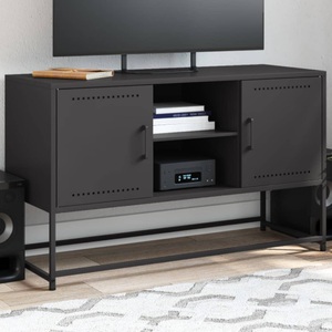 vidaXL, vidaXL TV-Schrank Schwarz 100,5x39x60,5 cm Stahl