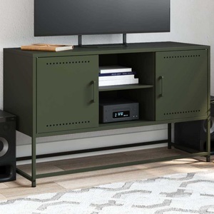 vidaXL, vidaXL TV-Schrank Olivgrün 100,5x39x60,5 cm Stahl