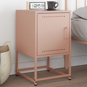 vidaXL, vidaXL Nachttisch Rosa 36x39x60,5 cm Stahl