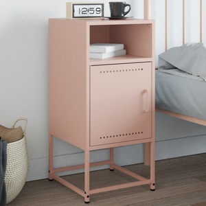 vidaXL, vidaXL Nachttisch Rosa 36x39x78 cm Stahl