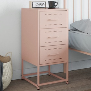 vidaXL, vidaXL Nachttisch Rosa 36x39x78 cm Stahl