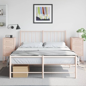 vidaXL, vidaXL Nachttische 2 Stk. Rosa 36x39x78 cm Stahl