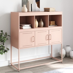 vidaXL, vidaXL Sideboard Rosa 100,5x39x107 cm Kaltgewalzter Stahl
