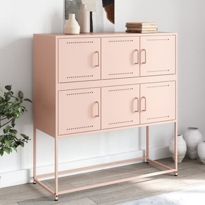vidaXL Sideboard Rosa 100,5x39x107 cm Kaltgewalzter Stahl
