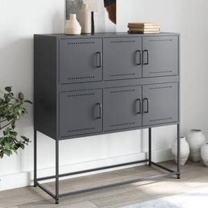 vidaXL, vidaXL Sideboard Anthrazit 100,5x39x107 cm Kaltgewalzter Stahl