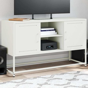 vidaXL, vidaXL TV-Schrank Weiß 100,5x39x60,5 cm Stahl