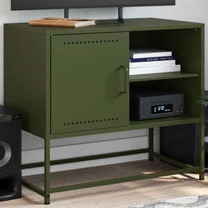 vidaXL, vidaXL TV-Schrank Olivgrün 68x39x60,5 cm Stahl