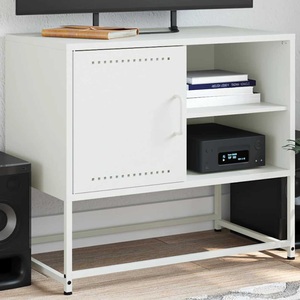 vidaXL, vidaXL TV-Schrank Weiß 68x39x60,5 cm Stahl