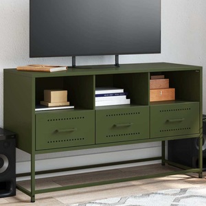 vidaXL, vidaXL TV-Schrank Olivgrün 100,5x39x60,5 cm Stahl